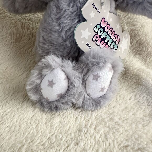 Worlds Softest Plush Elephant Pink Ears Stars 10” Stuffed Animal Toy - Picture 4 of 5